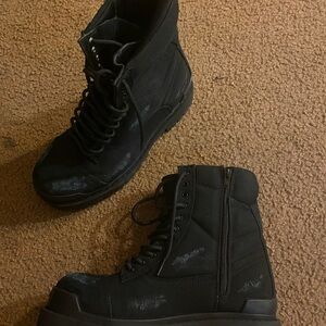 Balenciaga canvas strike boots